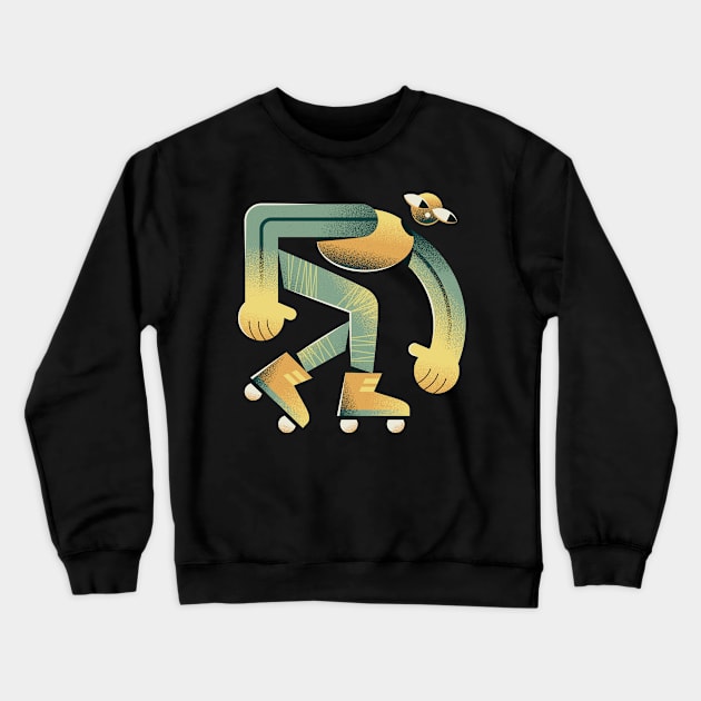 Big eyes on roller skates Crewneck Sweatshirt by Léo Alexandre